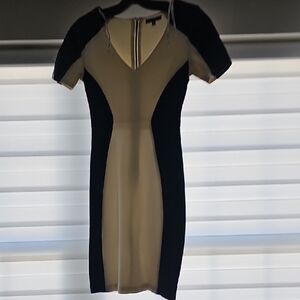 XOXO Black and Cream Mini Dress